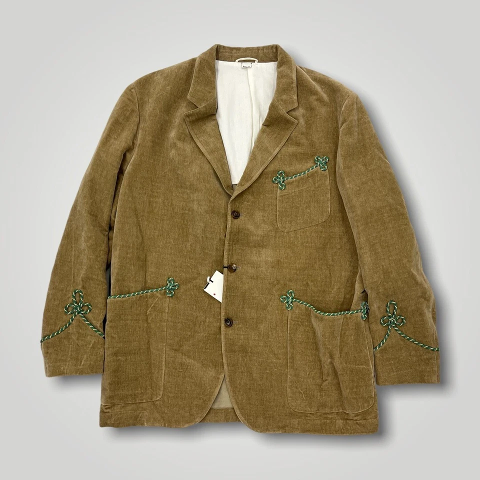 Blazer Gucci Algodón Camel y Lino Terciopelo Talla US XXL, EU 54 Hecho en Italia Foto 1 de 4