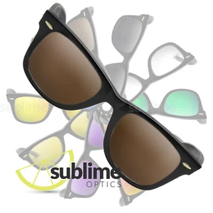 POLARIZED Dark Brown Replacement Lenses For Ray Ban Original Wayfarer 54mm - Picture 1 of 5