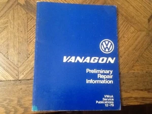 RARE Vanagon preliminary repair info manual service publication - Picture 1 of 10