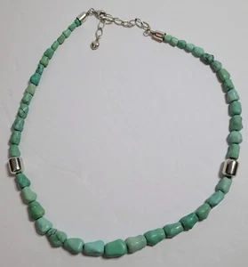 Jay King Graduated Turquoise Beads and Sterling Necklace - Picture 1 of 5