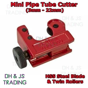 Mini Pipe Tube Cutter 3mm - 22mm Copper Brass Brake Pipes Aluminium Vinyl - Picture 1 of 1