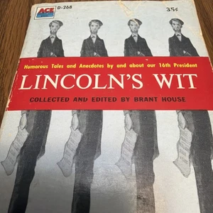 Vintage 1958 Lincoln's Wit Paperback House, Brant Herausgeber ACE Bücher D-268 Abraham - Bild 1 von 7