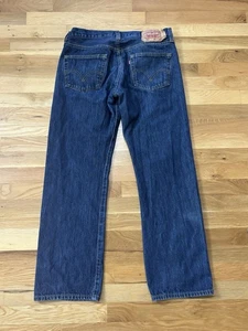 Levis 501 Denim Jeans Herren 33x30 Blau Medium/Dark Wash Button Fly Straight Fit - Bild 1 von 6