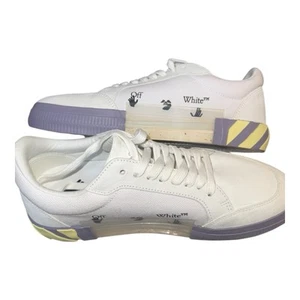 New 2013 Off White Vulcanized Low Canvas/Suede Whit Light Yellow Size 43EU/10US - Picture 1 of 14