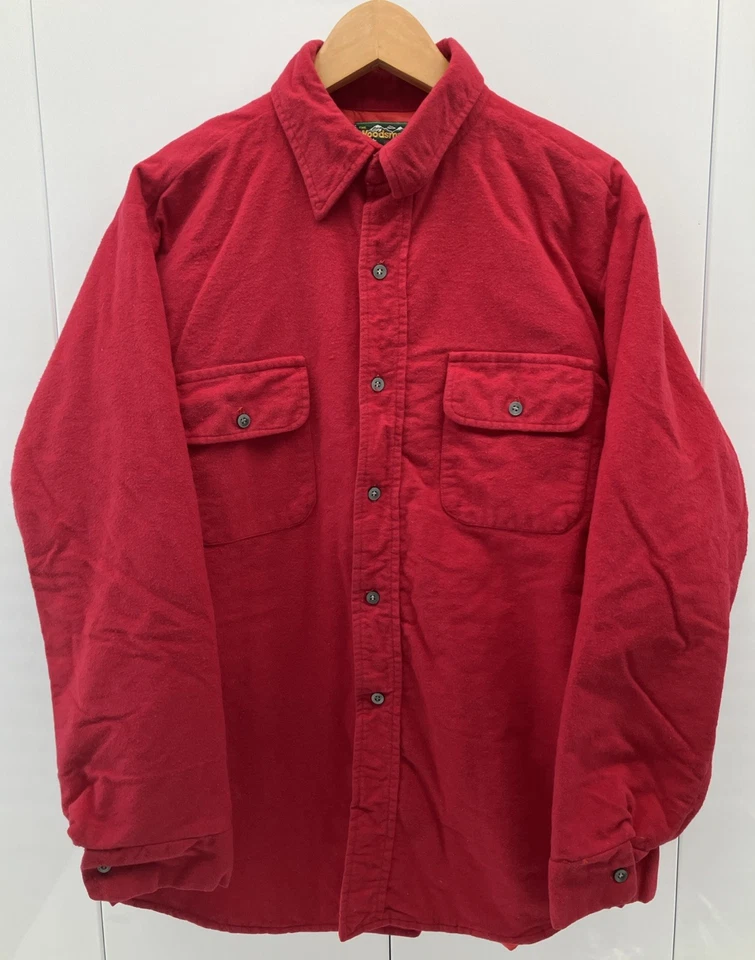 Camisa The Woodsman Gamuza Acolchada Forrada L/S Roja Para Hombre 16 L 16 1/2 Hecha en EE. UU. Foto 1 de 4