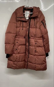 Steve Madden Mens Brown Long Sleeve Hooded Quilted Puffer Jacket Coat Size XL - Picture 1 of 6