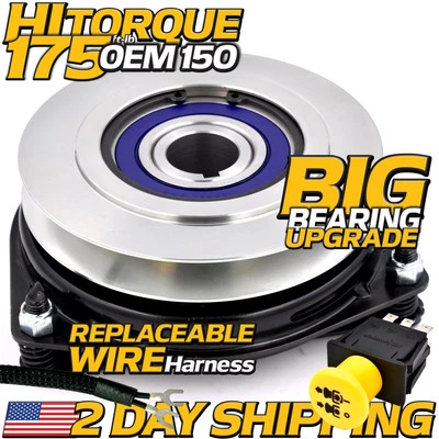HD SWITCH HiTorq 175ftlb (OEM 150) BIGBearing 10A PTO Clutch & PTO Switch for Scag 462166