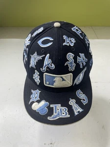 MLB All Over Logos New Era Teams Cap Mütze Schwarz Blau Cap Mütze 7 5/8 - Bild 1 von 6
