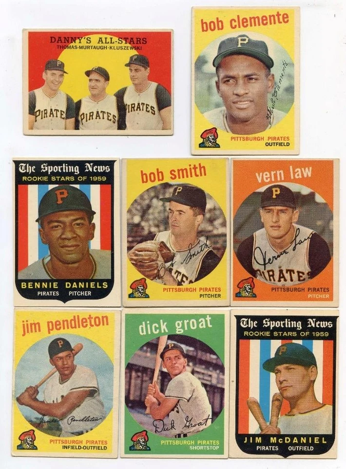 1959 TOPPS BASEBALL 16 CARD PITTSBURGH PIRATES LOT W/ ROBERTO CLEMENTE "HOF" - Image 1 of 1