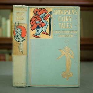 1890 ANDERSEN FAIRY TALES ELF GOBLIN OCCULT FOLKLORE MYTH VICTORIAN ANTIQUE BOOK - Picture 1 of 24