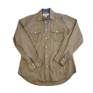 Boden Men's Button-Up Shirt Khaki Cotton Size S Long Sleeve - Picture 1 of 10