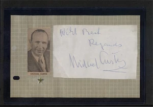 Michael Curtiz - Página de álbum de recortes firmada - Director - Casablanca - Imagen 1 de 2