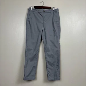 J. Pantalones Crew Factory para mujer 8 grises tiro alto novia chino negocios informales - Imagen 1 de 11