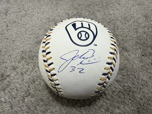 JACOB MISIOROWSKI FIRMADO MILWAUKEE CERVECEROS COSIDO ROMLB BÉISBOL CERTIFICADO DE AUTENTICIDAD PROVA - Imagen 1 de 4
