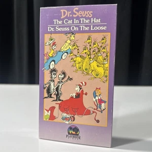 Dr. Seuss 1985 “The Cat in the Hat & On the Loose” VHS – Playhouse Video, RARE - Picture 1 of 15