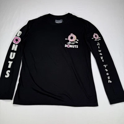 Camiseta gráfica streetwear Los Angeles Donuts manga longa - Imagem 1 de 4