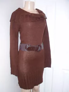 SayWhat? USA Gorgeous Ladies Sexy Casual Brown Dress Size Large - Picture 1 of 12