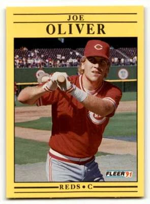 1991 Fleer #75 Joe Oliver    Cincinnati Reds Baseball Cards EX/NM ID:55230 - Image 1 of 2