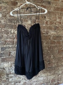 NEW La Perla black babydoll nightgown size 2