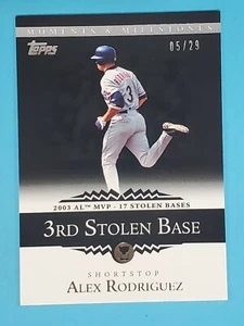 2007 Topps Moments & Milestones NERO 3° base rubata Alex Rodriguez #32 5/29 ⚾ - Foto 1 di 2