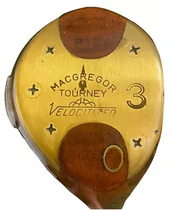 MacGregor Tourney Velocitized PT3W Persimmon 3 Wood '58 S400 Steel RH Refurb +HC - Picture 1 of 21