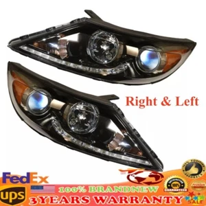 FOR 2013 2014 2015 2016 KIA Sportage Headlight Assembly Halogen W/ LED DRL Lamps - Picture 1 of 20