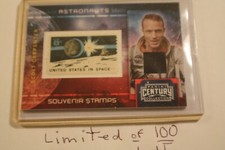 SCOTT CARPENTER ASTRONAUT 2010 Panini Century  Relic cloth Photo US Stamp 26/100