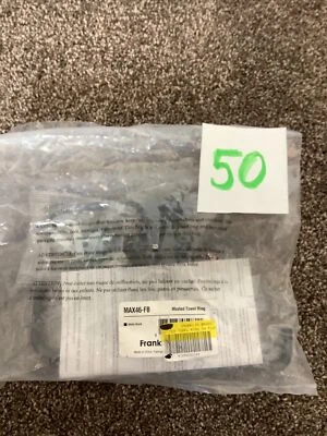 Anillo de toalla de baño Franklin de latón MAX46-FB Maxted, plano negro Foto 1 de 2