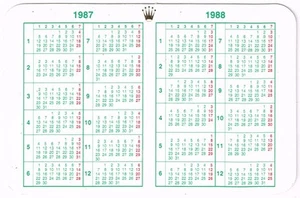 ROLEX 1987 1988 CALENDARIO Explorer 16550 PANNA MARFIL esfera blanca cremosa ORIGINAL/ - Imagen 1 de 2