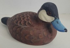 Vintage Joe Revello Pintail Ruddy Duck Hand Carved Duck Decoy Decorative Wood EX