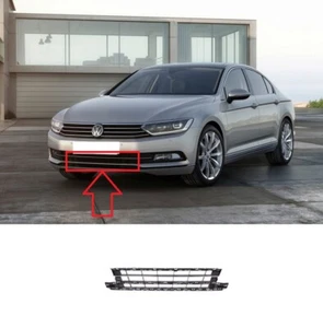 FOR VW PASSAT B8 2014 - 2018 FOR FRONT BUMPER LOWER CENTER GRILLE BLACK/CHROME - Picture 1 of 3