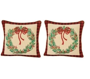 Juego de funda de almohada de fiesta tapiz con cordones corona de Navidad - Imagen 1 de 1