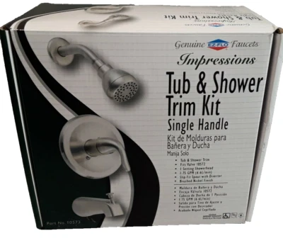 Bañera monomando EZ-FLO Impressions + amplificador; kit de moldura de ducha cromado 10573 Foto 1 de 3