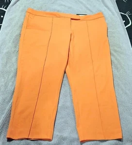 Worthington Womens Modern Fit Slim Leg, Orange Dress Pants Size 14 - Picture 1 of 10