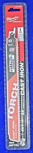 Milwaukee 48-00-5362 9" 7TPI Die Taschenlampe Sawzall Klingen für GUSSEISEN mit NITRUS - Bild 1 von 1