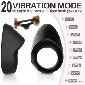Eléctrico 20 Velocidades Macho-Pene-Extensor-Amplificador-Potenciador-Elástico-Manga-Condón - Imagen 1 de 12