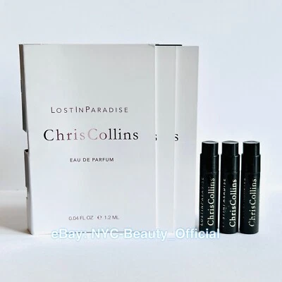 3 x Chris Collins Lost In Paradise Eau De Parfum EDP Spray Muestra 1,2 ml cada uno Foto 1 de 4