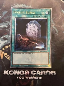 RA02-EN049 "Foolish Burial" Quarter Century Secret Rare YuGiOh! NEW  - Foto 1 di 1