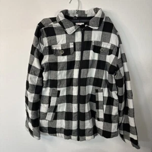 Wonder Nation Youth XXL Flanel Button Up Down Heavy Long Sleeve Coat Jacket - Picture 1 of 4