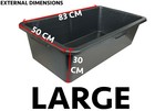 Dog Wash Tub/Bath “Dirty Dog” – Drain Plug, 3 Sizes, Optional Stand & Shower Kit