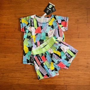 Bonds Disney Monsters Inc Mike And Scully Doors Sleep PJ Set BNWT Pyjamas Size 3 - Picture 1 of 2