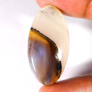 NATURALE 29,8 cts. Agata Montana Eccellente Pietra Gemma Libera Cabochon Ovale - Foto 1 di 3