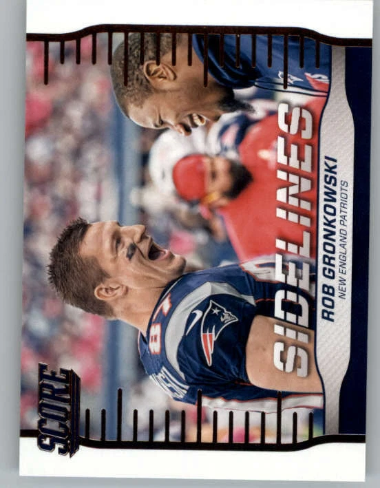2016 Score Sidelines #12 Rob Gronkowski (ref 149854) - Image 1 of 2