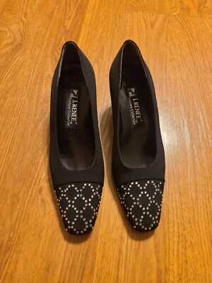 Zapatos de salón negros J Renee' Couture para mujer con detalle de puntera de estrás talla 7,5 Foto 1 de 4