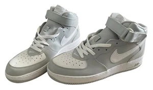 Size 13 - Nike Air Force 1 '07 Mid Wolf Grey Men’s Basketball Sneakers - Picture 1 of 13