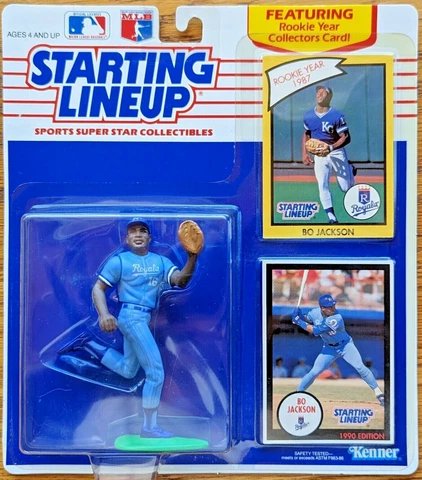 Very HTF 1990 Bo Jackson Kansas City Royals Starting Lineup SLU Raiders Cover