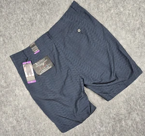 PEBBLE BEACH Men's Dry-Luxe Performance Golf Shorts Blue Flat Front Stretch Sz40 - Picture 1 of 9