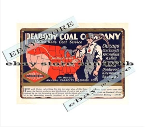 PEABODY COAL CO metal tin sign home garden wall hanging - Foto 1 di 4
