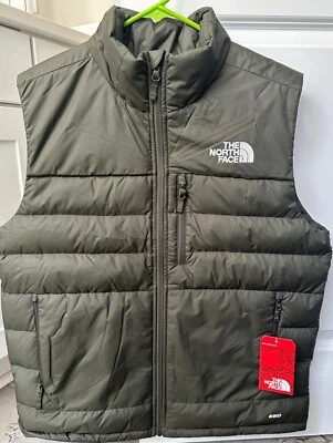 The North Face Men's Down Vest Size Large Taupe Green 550-Fill - Image 1 of 4