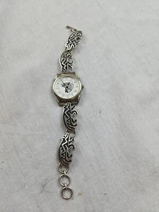 SIGNED Sterling Silver Native American Stretch Watch. Rain Cloud Mark - Picture 1 of 10